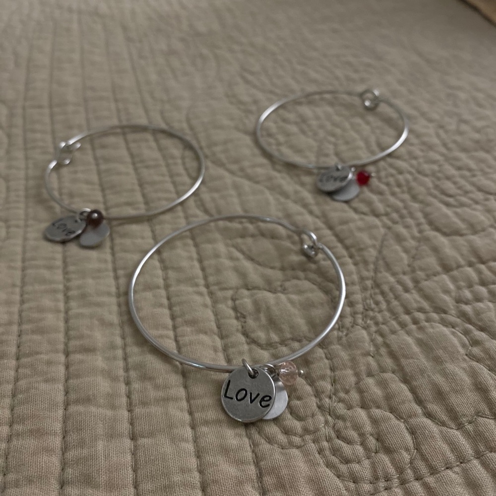 Homemade love charm bracelet